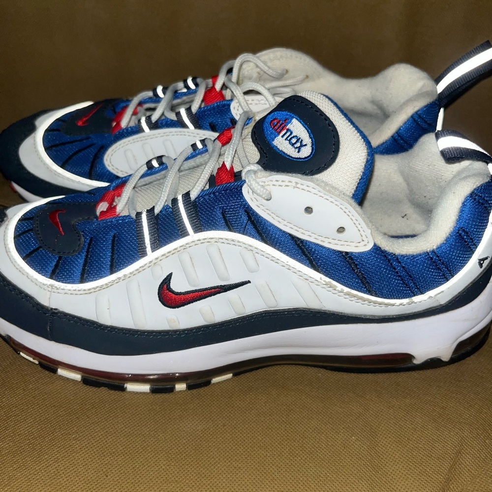 Nike Air Max 98 Blue and White Sneakers at an awesome! You will look good in it!